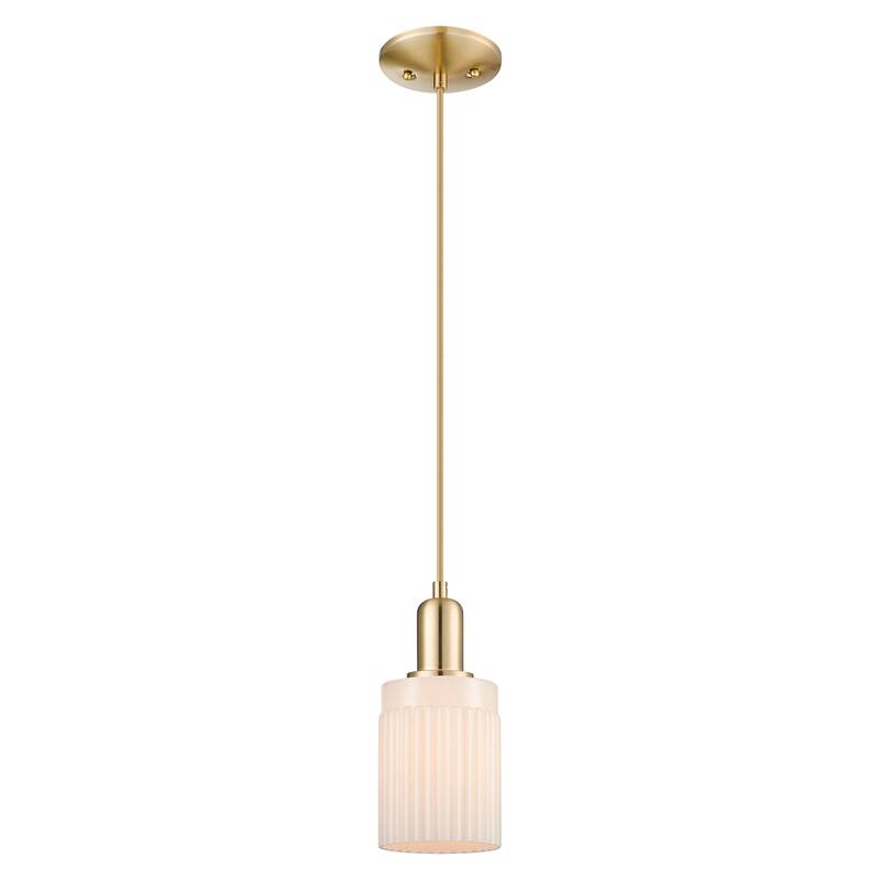 Innovations Lighting Endless Possibilities Arcadia - Hadley - 1 Light 5" Cord Hung Mini Pendant - Champagne Bronze/Matte White