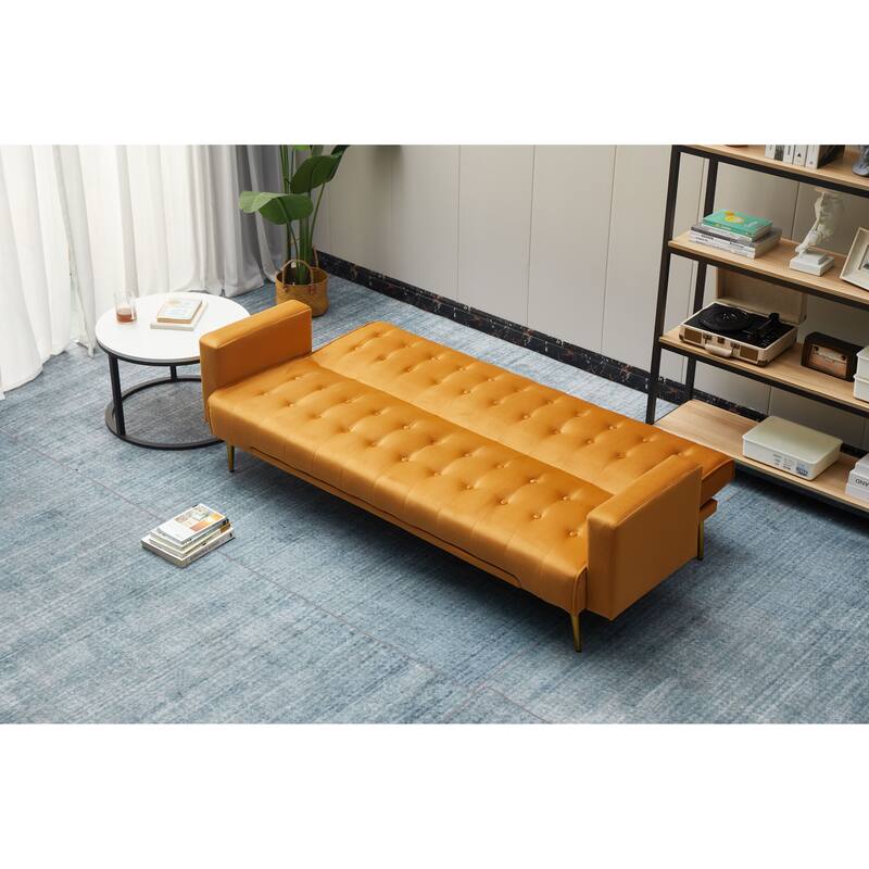 75'' Wide Tufted Velvet Convertible Sleeper sofa