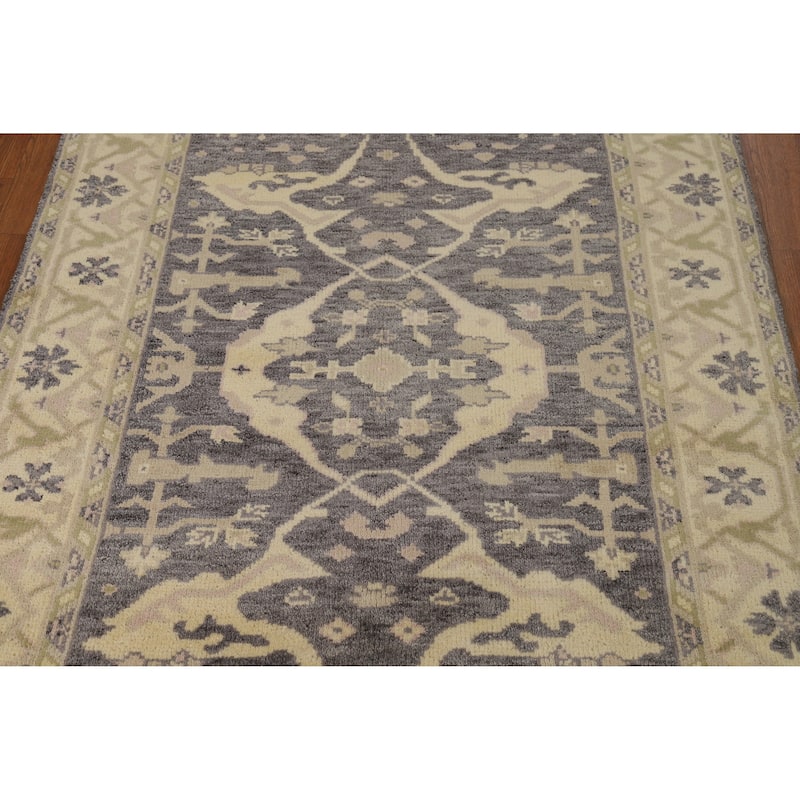 Gray Oushak Oriental Accent Rug Hand-Knotted Wool Carpet - 4'2"x 5'10"