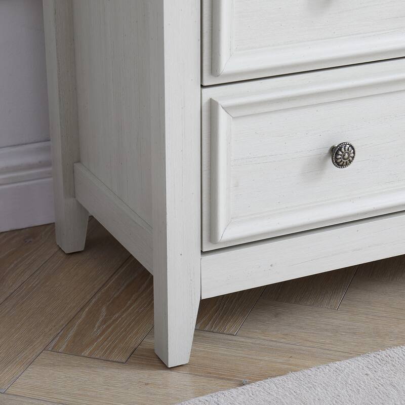 Beige Modern 5-Drawer Dresser, Stylish Closet Organizer Solution