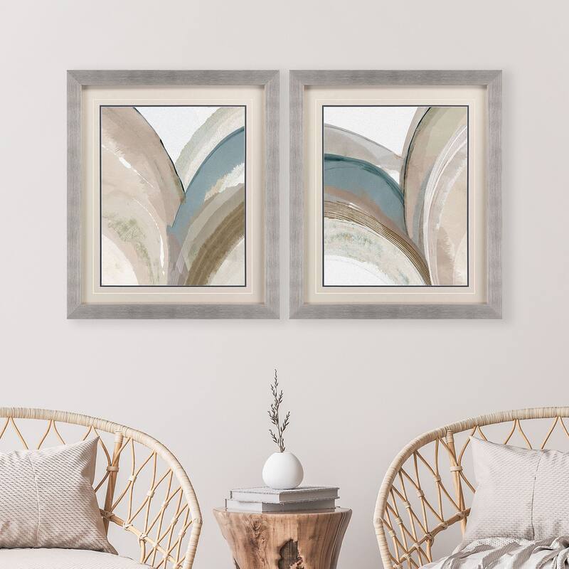 Paragon Abstract Skyfall Framed Art - Set of 2 - 2-piece Set