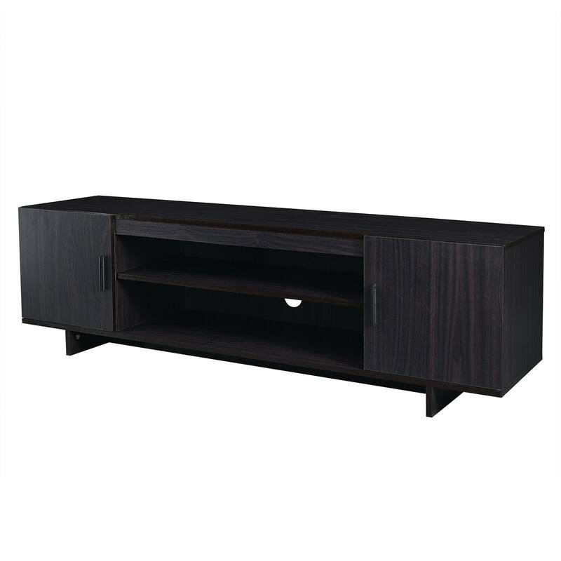 Modern TV Stand Media Entertainment Center for TV's up To 65" with Storage Cabinet - 60" x 16" x 17.5" (L x W x H)
