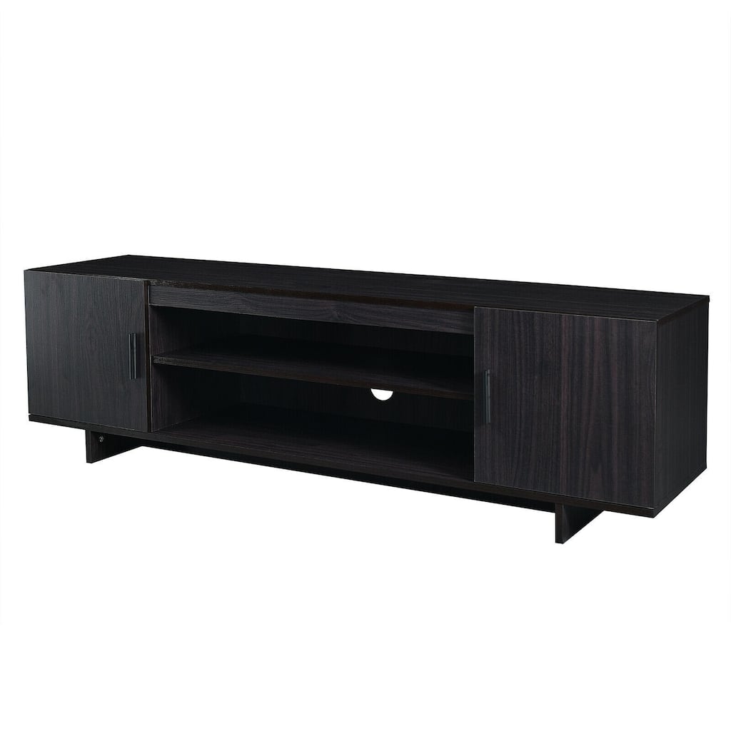 Modern TV Stand Media Entertainment Center for TV's up To 65" with Storage Cabinet - 60" x 16" x 17.5" (L x W x H)