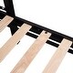 preview thumbnail 9 of 15, Black Twin over Full Size Metal Steel Bunk Bed with Shelves, Grid Panel, Sturdy Metal Bed Frame and Noise-free Wood Slats