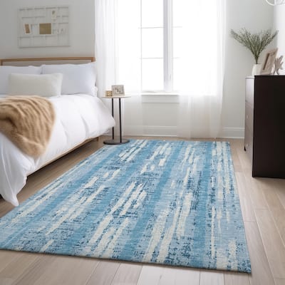Premium Washable Super Soft Stripe Abrash Mayfield Rug