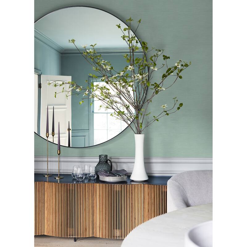 A-Street Prints Moroccan Green Sisal Texture Wallpaper