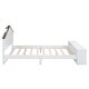 preview thumbnail 4 of 10, Full Size House Platform Bed with LED Lights and Storage