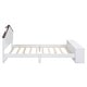 preview thumbnail 16 of 22, Wood Color Full Size House Platform Bed with LED Lights and Storage