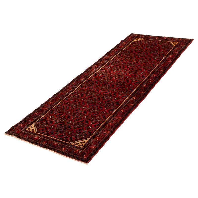 ECARPETGALLERY Hand-knotted Andelz Red Wool Rug - 3'8 x 10'0