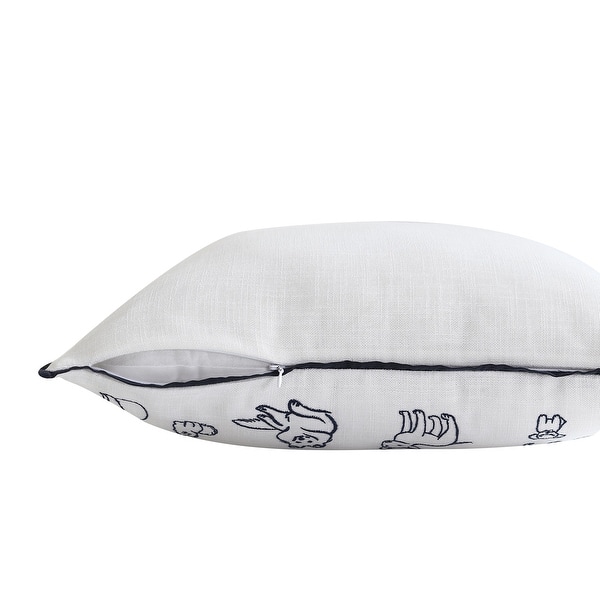 ED Ellen DeGeneres Hand Drawn Dogs Blue Throw Pillow Bed Bath