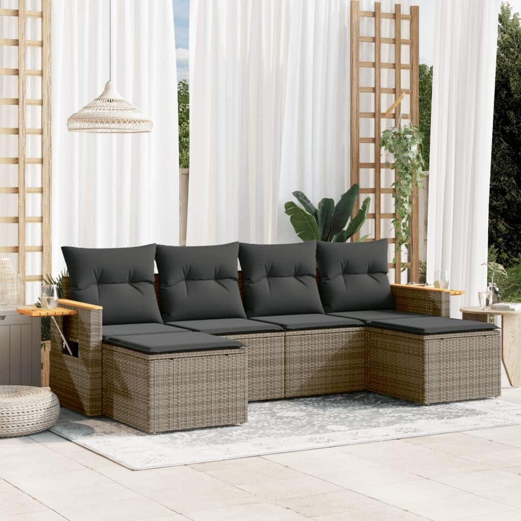vidaXL Garden Sofa Set Gray - 21.7 x 21.7 x 14.6
