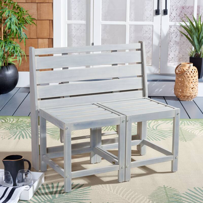SAFAVIEH Outdoor Amina Transformer Bench - 63Wx20Dx32H