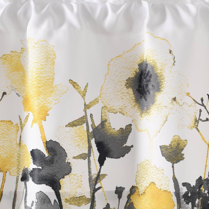 Lush Decor Zuri Flora Light Filtering Window Curtain Valance - 18" x 52"