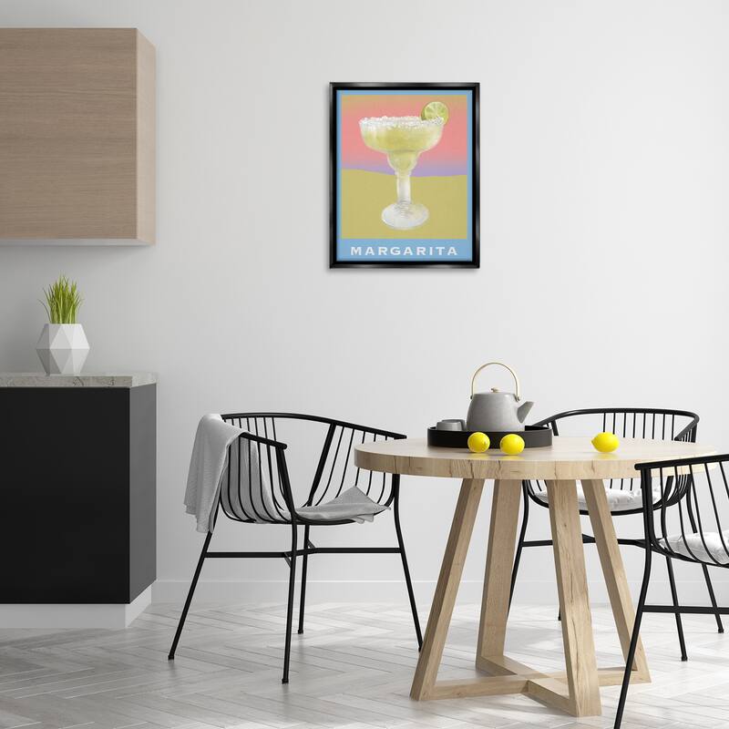 Stupell Margarita over Faded Gradient Framed Floater Canvas Wall Art Design By Matthew Piotrowicz