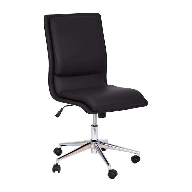 Mid-Back Armless Office Task Chair with Metal 5-Star Base