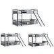 preview thumbnail 28 of 58, Twin Over Twin Bunk Bed with Slide,Ladder,Door,Safety Guardrails,Floor