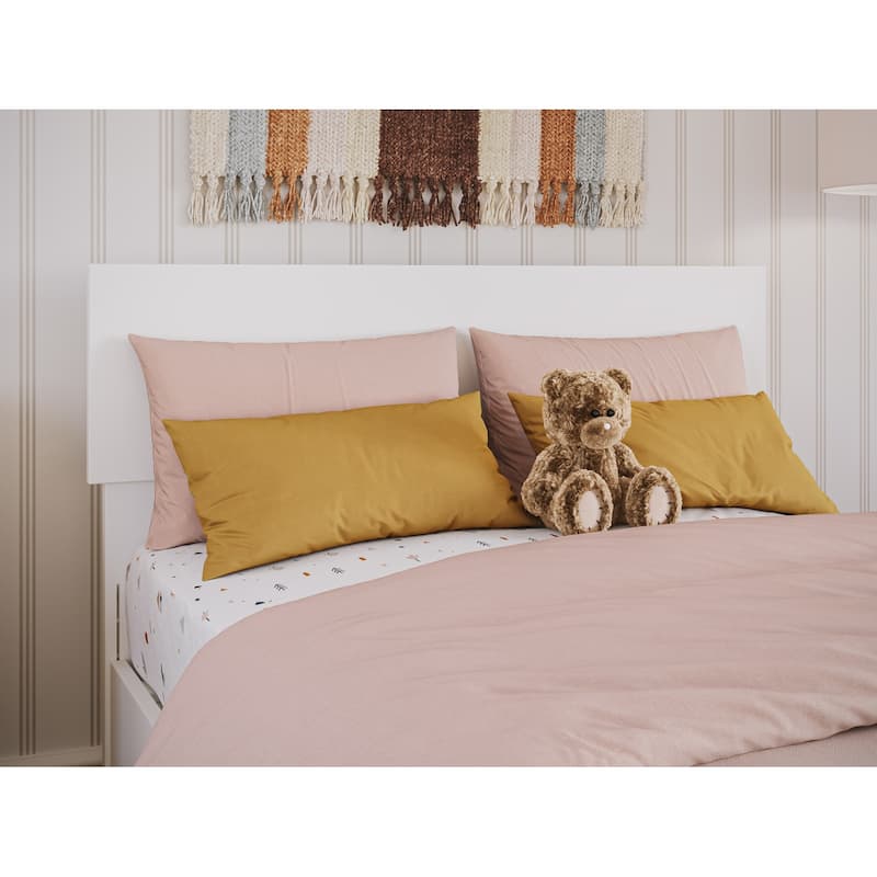 AFI Orlando Headboard with Attachable Charger - White - Twin