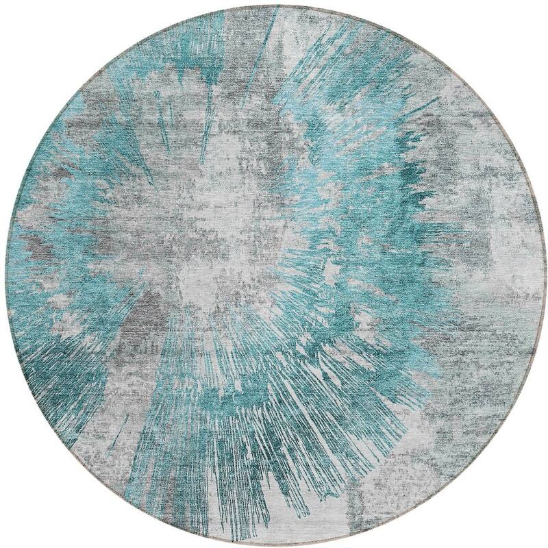 HomeRoots Abstract Transitional Rectangle Outdoor Rug