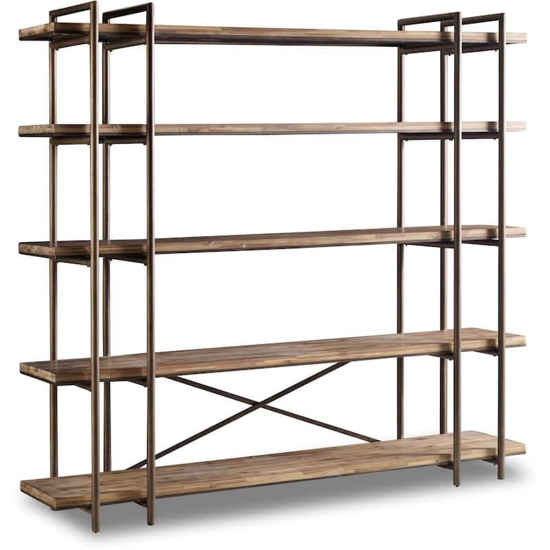 Hooker Furniture 94" Wide Scandinavian Industrial Etagere Shelving - Scandinavia Cream