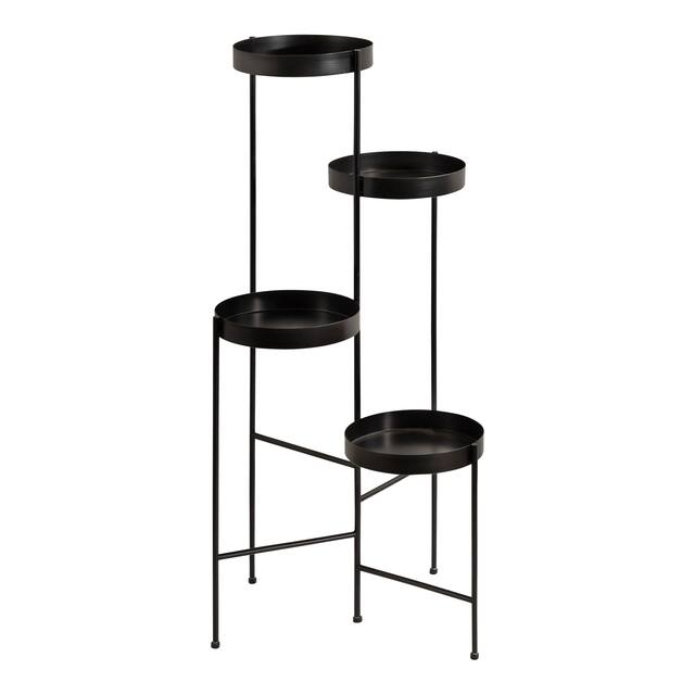 Kate and Laurel Finn Metal Multi Level Plant Stand - 10x11x44 - Black