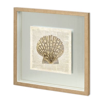 Scallop Shell Pages Framed Art Print