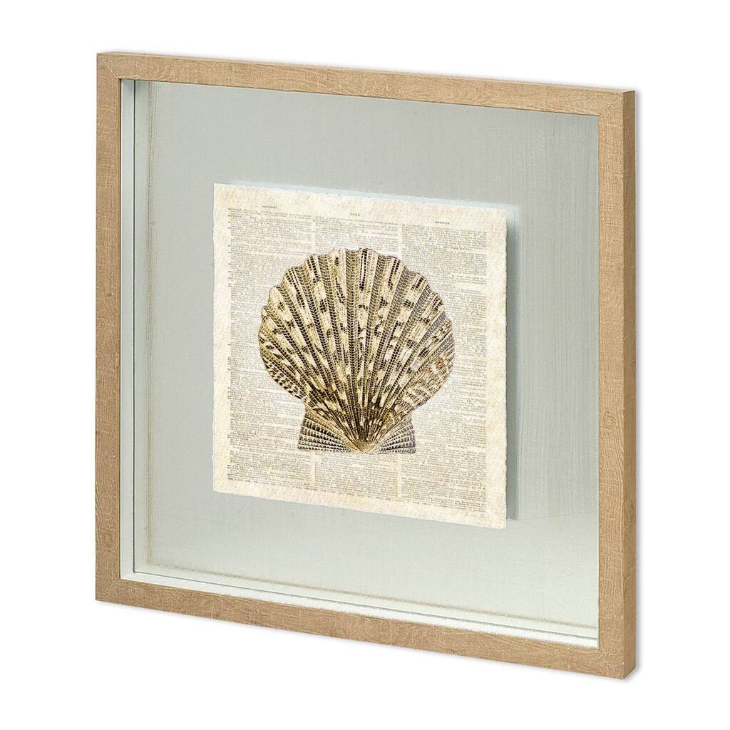 Scallop Shell Pages Framed Art Print