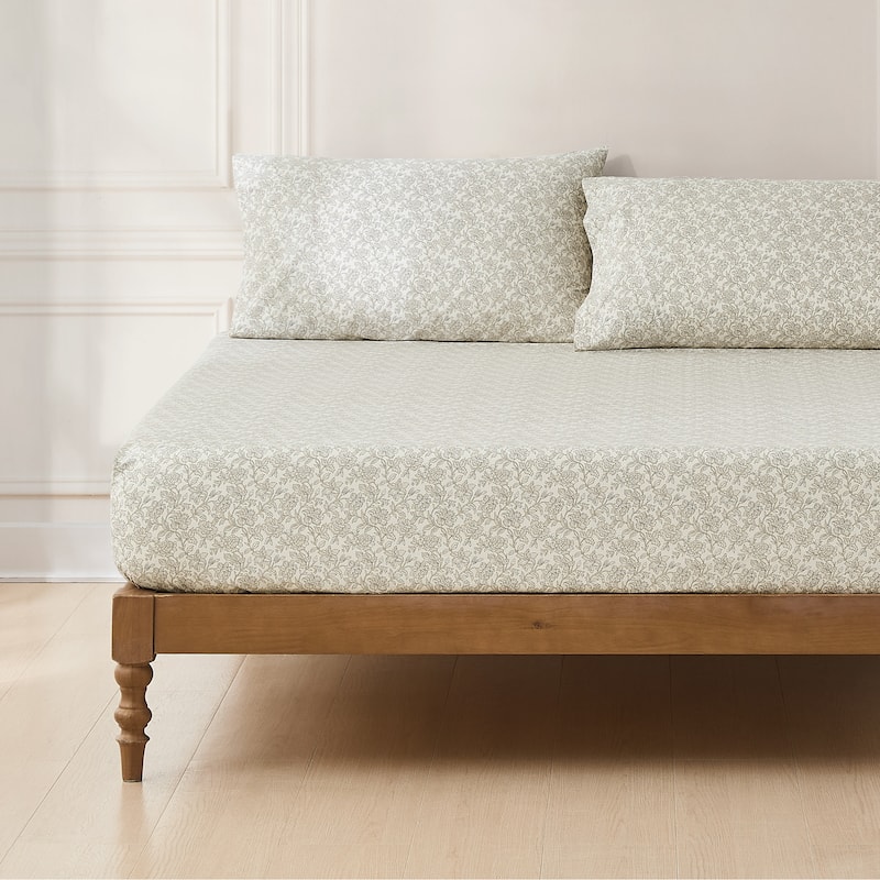 Lush Decor Zara Floral Block Cotton Sheet Set