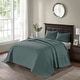 preview thumbnail 44 of 129, Madison Park Mansfield Reversible Oversized 3-piece Solid Texture Bedspread Quilt Set with Matching Shams