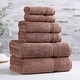 preview thumbnail 109 of 188, Superior 100% Egyptian Cotton 6-Piece Towel Set Luxury, Soft & Absorbent 6-Piece - Mocha