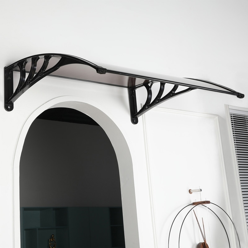 39" 78" Door & Window Rain Snow Brown & Black Bracket