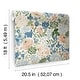 preview thumbnail 5 of 7, Disney Princess Blue Watercolor Floral Peel and Stick Wallpaper by RoomMates