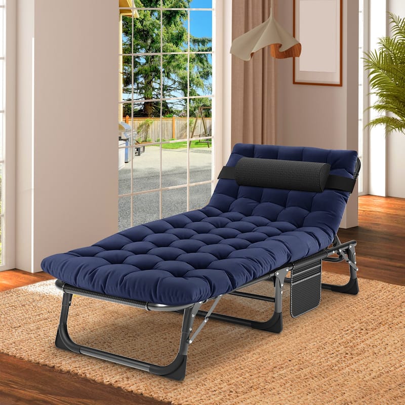 DoCred Upgraded Thicked Folding Camping Cot with Thicked Mattress