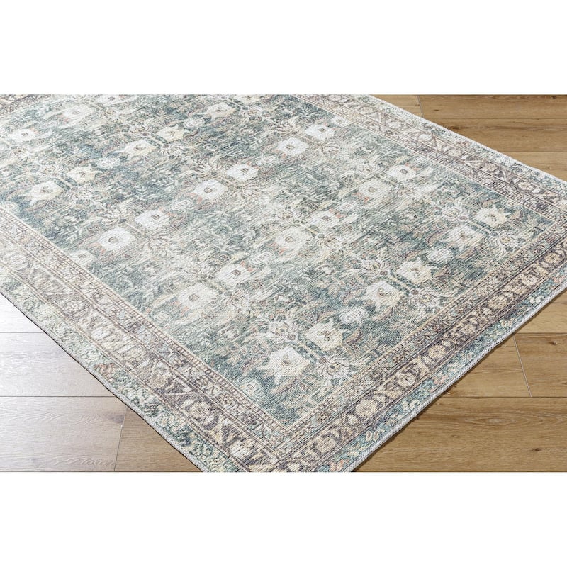 Livabliss Vinny Washable Traditional Area Rug