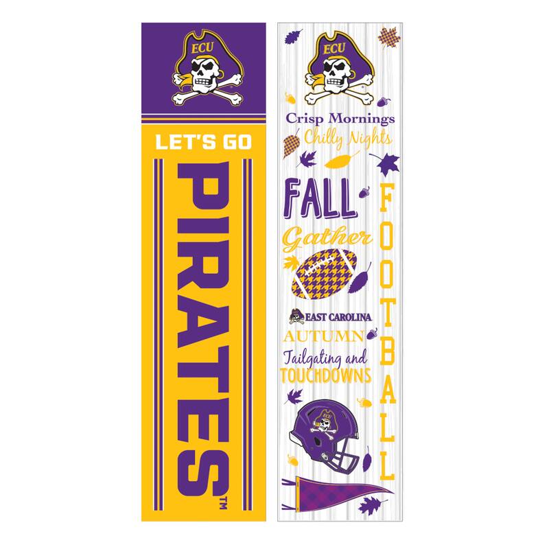 47" Double Sided Seasonal Porch Leaner, East Carolina University - 47" x 11.25"