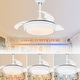 preview thumbnail 33 of 38, 36" Modern Retractable Ceiling Fan with Led Light, 6-Speed Reversible Ceiling Fan with Remote - 36