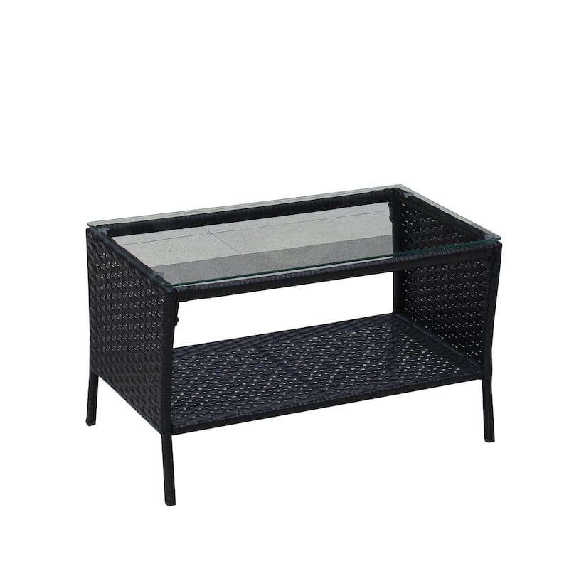 4 PC Rattan Patio Furniture Set