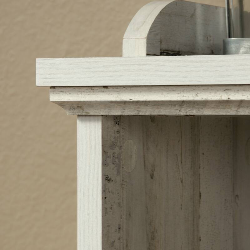 Engineered Wood Farmhouse Bookcase with Ten Spacious Cubbies, White