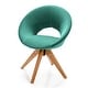 preview thumbnail 10 of 42, Costway Mid Century Modern Swivel Accent Chair Fabric Armchair Velvet - 27'' x 22'' x 32.5'' Green
