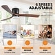 preview thumbnail 118 of 199, 42“/52"/60"/48" Noiseless Walnut Wood Ceiling Fan with Remote Control, Integrated Light Optional