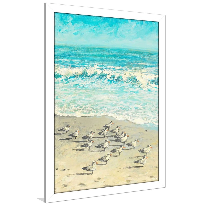 "Sandpiper Beach Party (Vertical)" Print on Acrylic