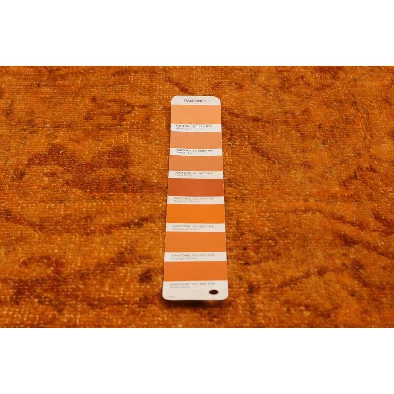 ECARPETGALLERY Hand-knotted Vibrance Orange Wool Rug - 7'10 x 9'7