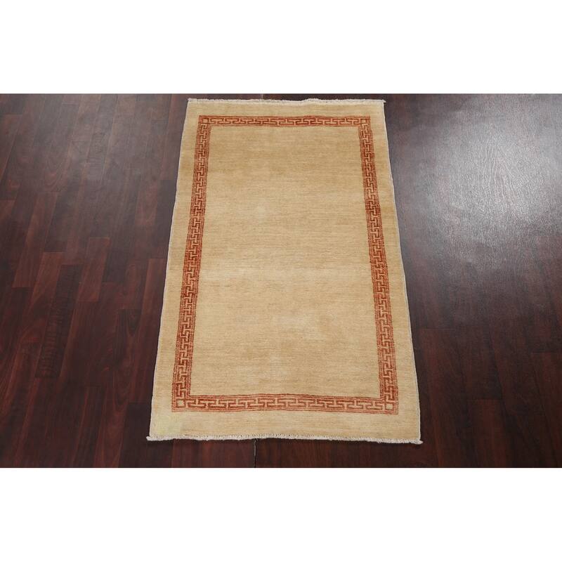 Geometric Gabbeh Kashkoli Oriental Area Rug Wool Hand-knotted Carpet - 3'0" x 5'2"