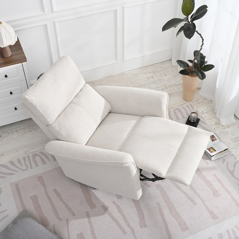 Manual Rocker Recliner Chair for Adults, Single Sofa Nursery Recliner Chair