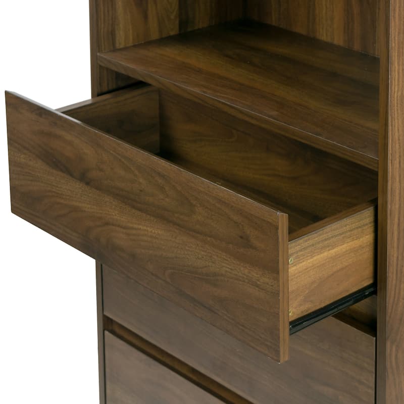 Anson Bookcase Display Shelf Media Tower with Drawers