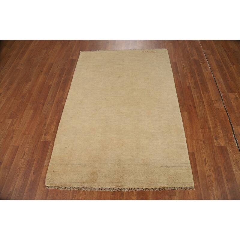 Contemporary Gabbeh Oriental Foyer Rug Handmade Wool Carpet - 3'3"x 4'9"