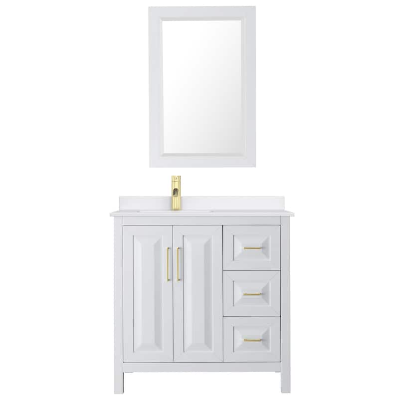 Wyndham Collection WCV252536S-QTZ-UNSM24 Daria 36" Free Standing
