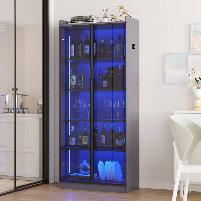 Dining Cabinet with LED light