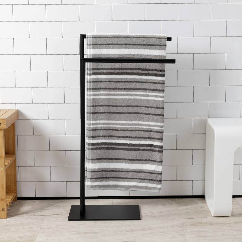 Edenscape Freestanding Dual Towel Rack in Polished Chrome