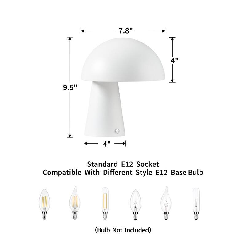 KAWOTI 9.5" Modern Metal Table Lamp with Touch Control
