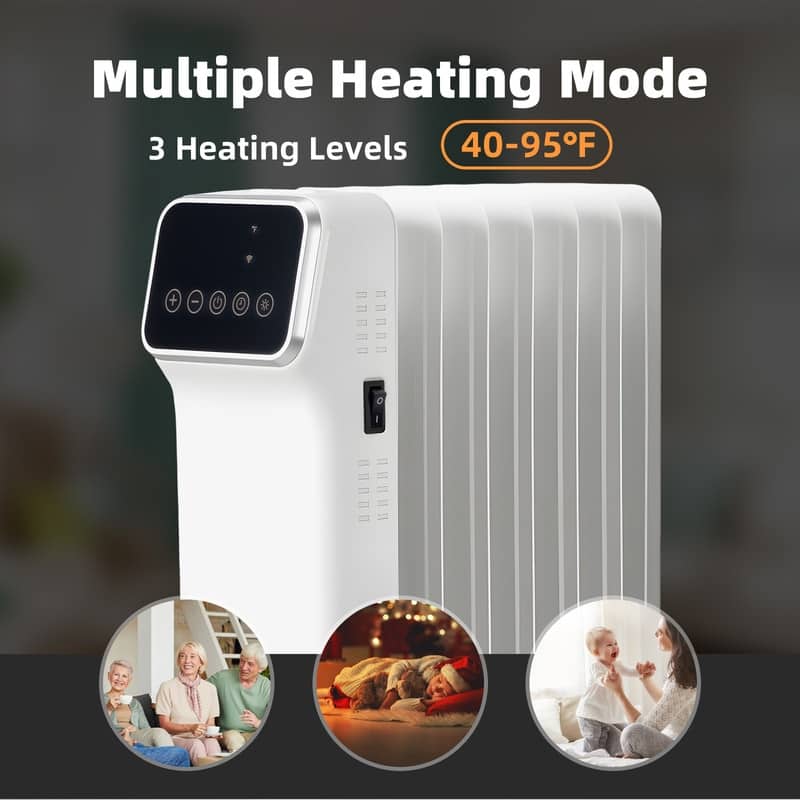 1500-Watt Smart Oil Filled Radiator Heater with WiFi